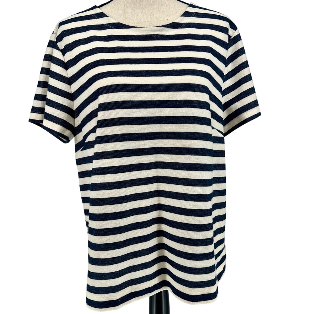 Banana Republic‎ Striped Top Casual Short Sleeve Coastal Fisherman Ivy League XL